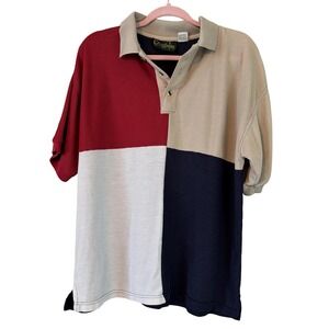Nice Classic Soft Cotton Blend  Short Sleeve Crossbow XL Color Block Sports Polo